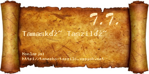 Tamaskó Tasziló névjegykártya